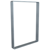 Leaning bracket made of flat steel | 70 x 70 mm | with chamfer to the inside | without cross bar | width: 600mm | hot-dip galvanized